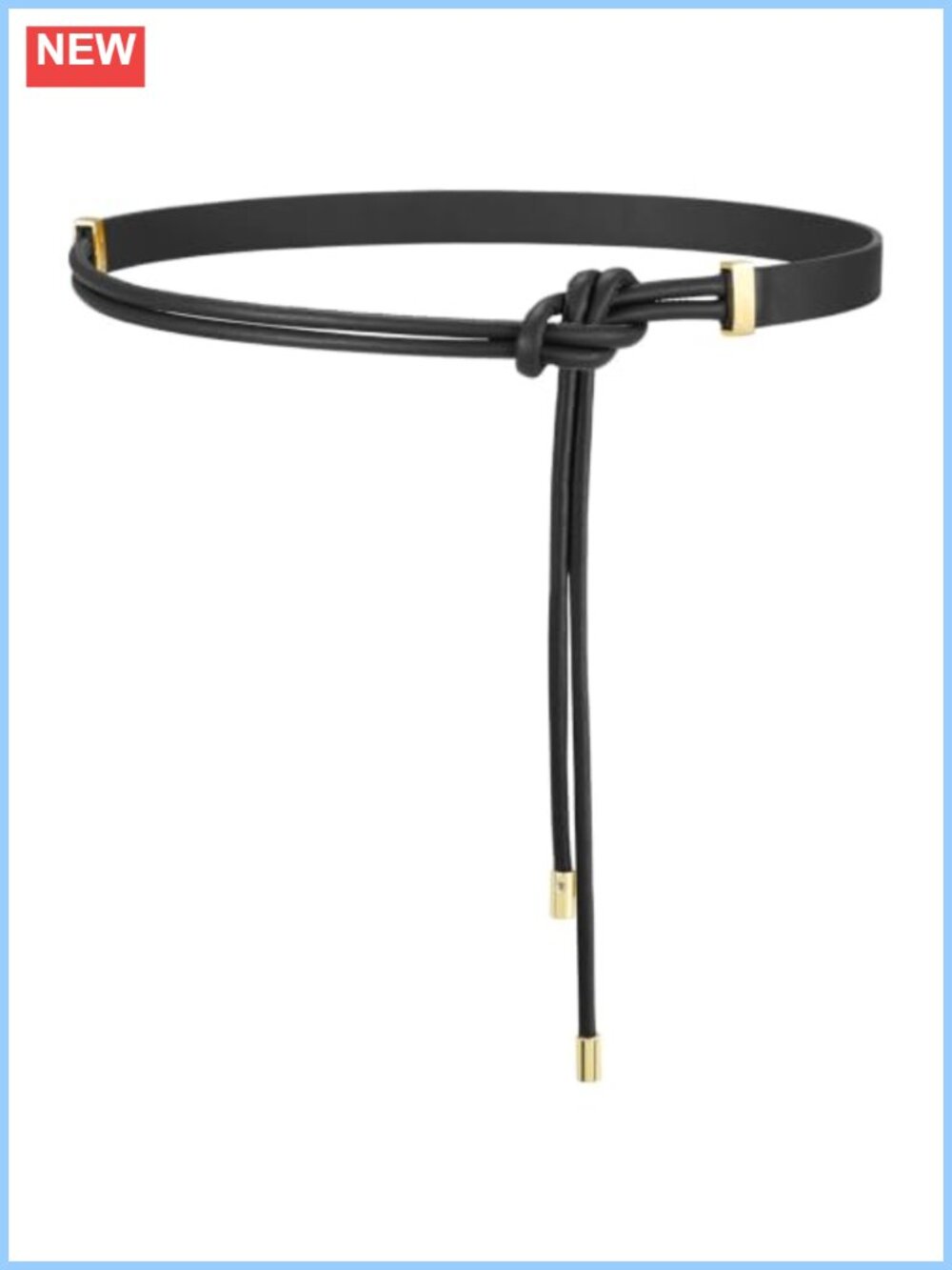 Women's Faux Leather Knotted Thin Waist Rope Belt for Dresses Jeans Pants